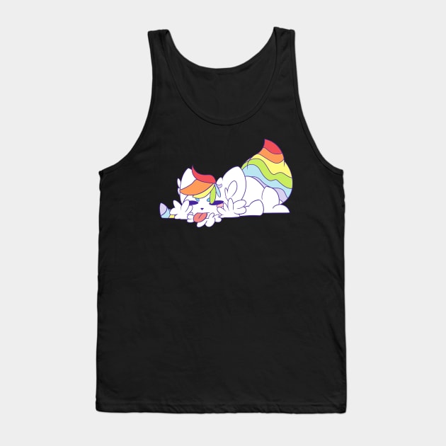 Bleh Rainbow Fox Tank Top by kelsmister